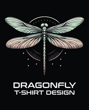 DragonFly Vector T Shirt Design