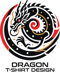  Dragon Vector T shirt Design
