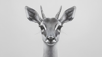 Obraz premium Elegant animal pencil sketch impala illustrations full of artistic finesse