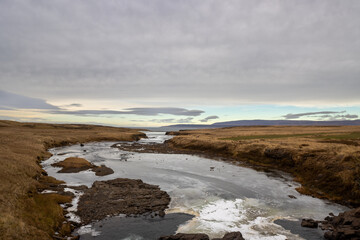 Landscape with a river, west Iceland