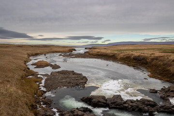 Landscape with a river, west Iceland