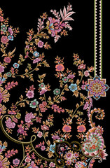 abstract floral background vector art design 