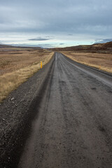 Gravel country road, west Iceland
