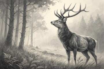 deer in the woods, generative ai, ai generated