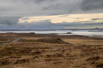 Islands in Atlantic ocean, west Iceland