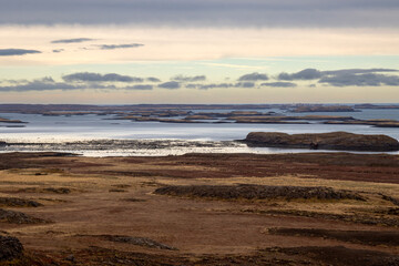 Islands in Atlantic ocean, west Iceland