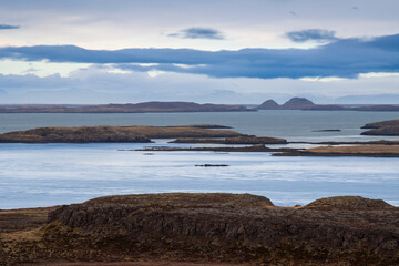 Islands in Atlantic ocean, west Iceland