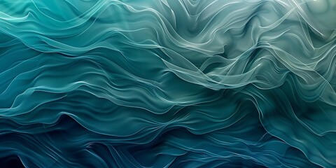 Obraz premium colorful horizontal banner. modern waves background design with teal blue, very dark blue and slate gray color