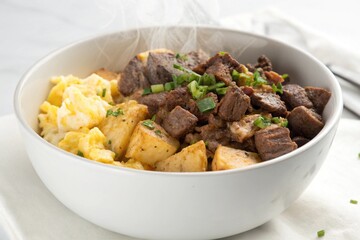 A delicious bowl of beef.