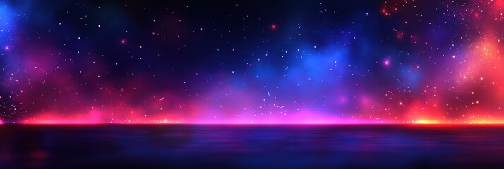 Fototapeta premium 宇宙の夜空が広がる幻想的な景色