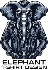 Elephant Vector T Shirt Design