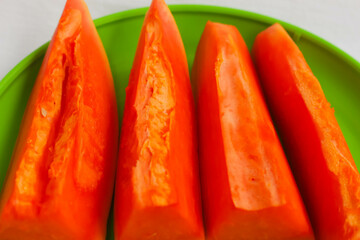 Papaya 3
Several pieces of Papaya on a white background