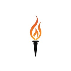 Torch logo design inspiration template
 isolated on white background 