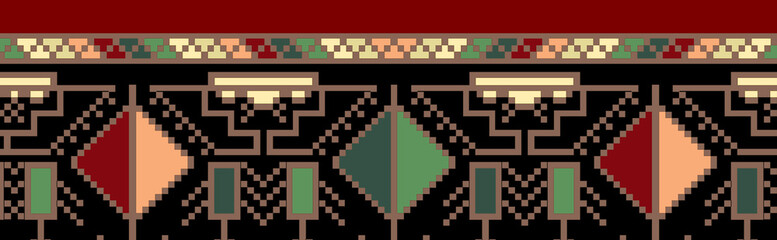  Ethnic Turkish Geometrical islamic seamless border vector Art Design