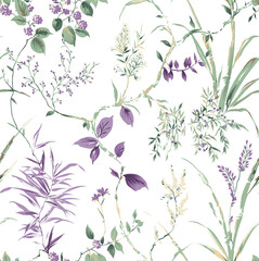 Seamless Flower Bunch pattern Vector Art Design