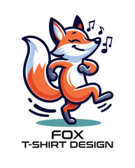 Obraz premium Fox Vector T Shirt Design