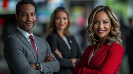 Confident Business Team Posing For Professional Portrait