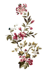 Floral Chinese flower traditional vector art Design