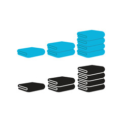 Folded Towel Icon Set Vector Design.