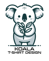 Fototapeta premium Koala Vector T Shirt Design