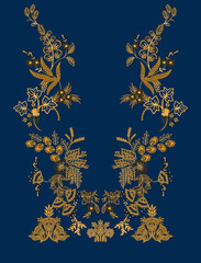 blue and gold background