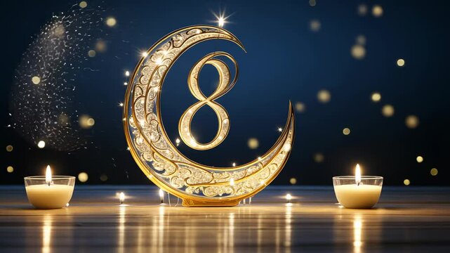 Empowerment symbol: video highlighting graceful number 8, reflecting essence of March 8 celebrations, strength, equality, honoring of women achievements worldwide on International Women Day.