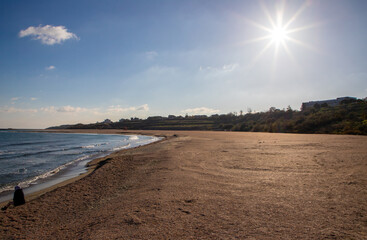 Landscape with wild Tuzla beach in Constanta County - Romania