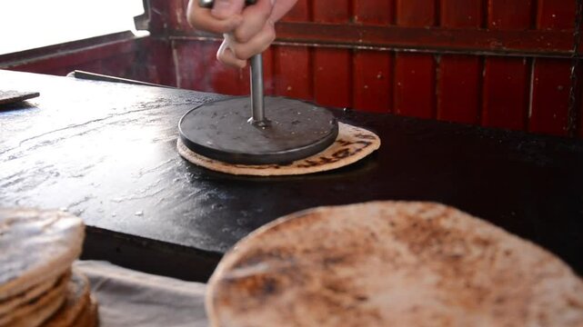 whole wheat tortillas made on the comal Mexican food