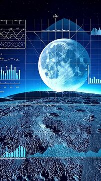 Astronomical object surface analysis featuring data and charts highlighting extraterrestrial anomalies.