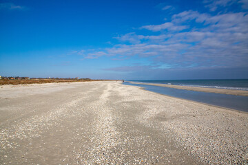 Landscape with wild beach Corbu - Romania