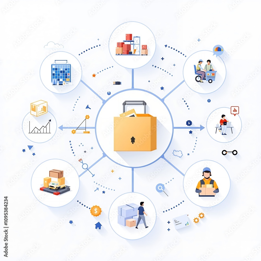 Poster exploring effective business operations strategies for enhanced productivity and growth in modern en