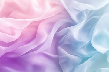 Fototapeta premium Pastel Draped Fabric Shows Soft Color Gradient
