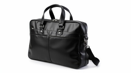 Fototapeta premium Black Briefcase Isolated on White Background