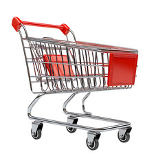shopping cart isolated on white