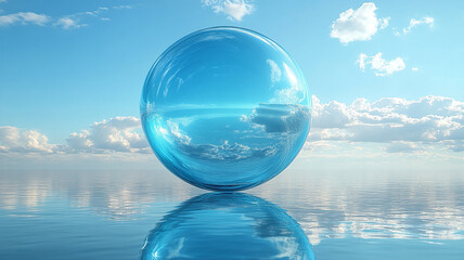 crystal ball on the water
