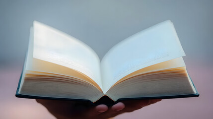 Obraz premium Open Book with Blank Pages Ready for Writing New Beginning New Chapter Ideas Inspirat