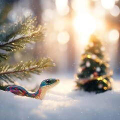 Fototapeta premium snake year is coming