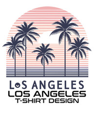Los Angeles Vector T shirt Design