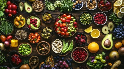 Food Table Healthy Delicious Organic Meal Concept