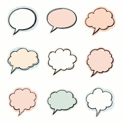 Blank empty speech bubbles vector illustration