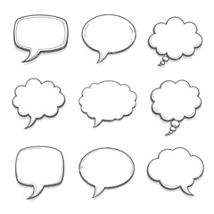 Blank empty speech bubbles vector illustration