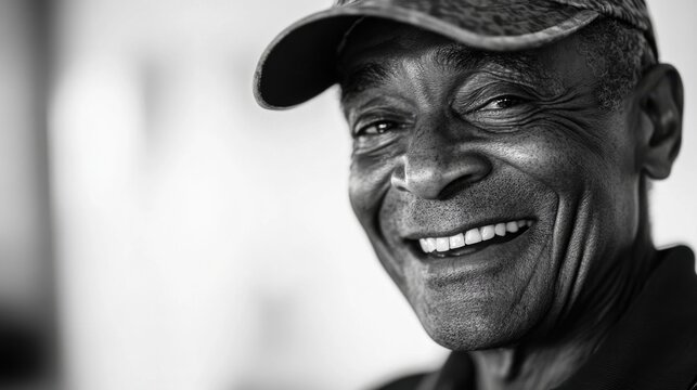 The hopeful smile of a former prisoner attending a job training program, Symbolizing rehabilitation and reintegration, photography style