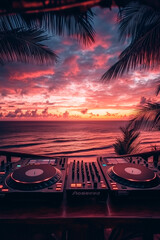 Turntables on the beach
