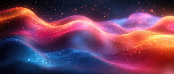 Obraz premium Abstract Colorful Energy Waves Background