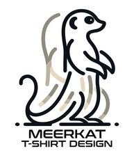 Meerkat Vector T shirt Design