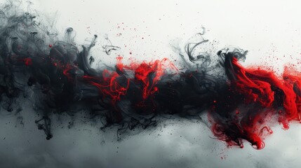 Abstract Gradient of Colorful Smoke on White Background