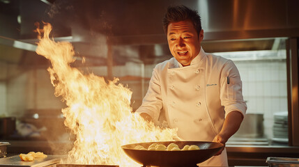 man cooking in the kitchen