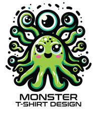 Monster Vector T Shirt Design 