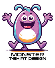 Monster Vector T Shirt Design 