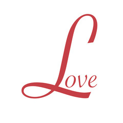 word love for decoration of postcards, textiles, paper, invitations, greetings, design. Valentine's Day